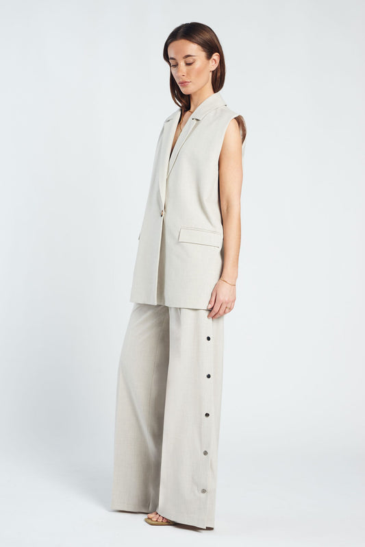 Quinn Gilet-Beige Melange