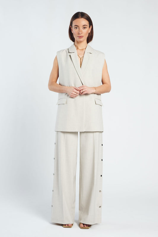 Denia Pants-Beige Melange