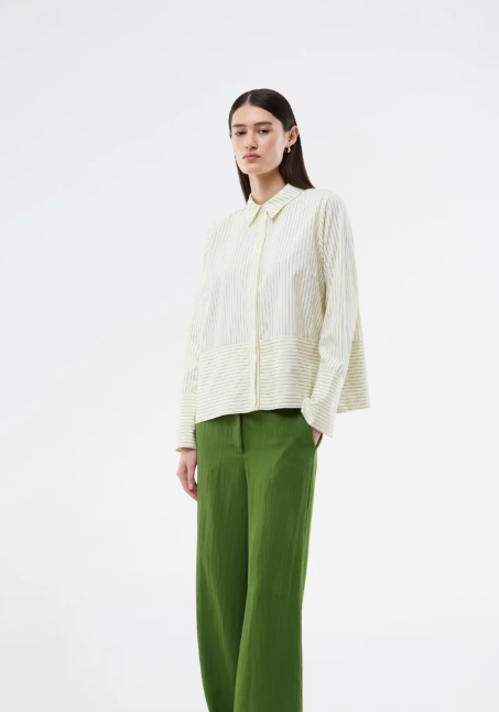 Brodiemd shirt lime stripe