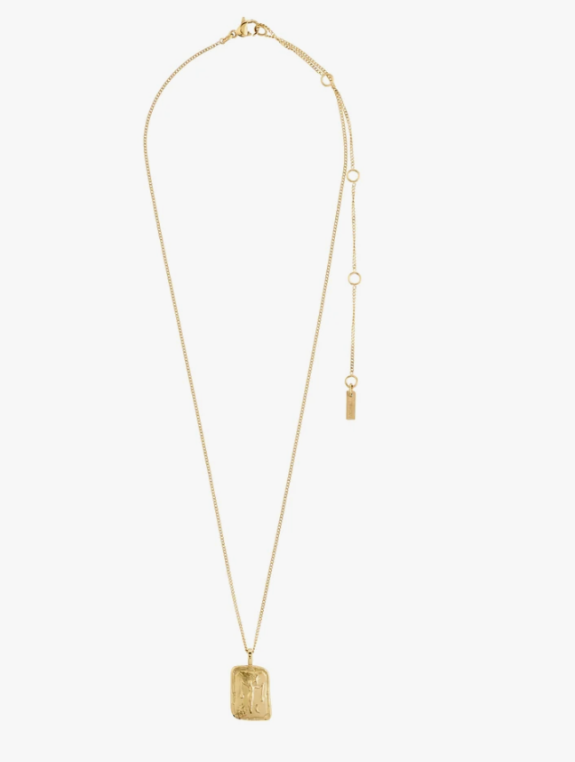 LIBRA Zodiac Sign necklace, gold-plated