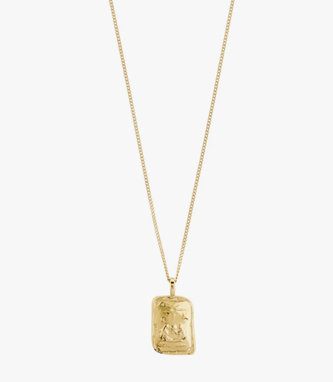 GEMINI Zodiac Sign necklace, gold-plated