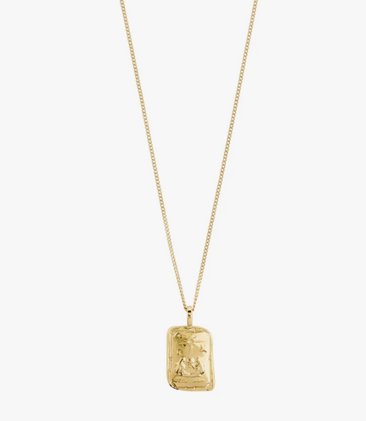 GEMINI Zodiac Sign necklace, gold-plated