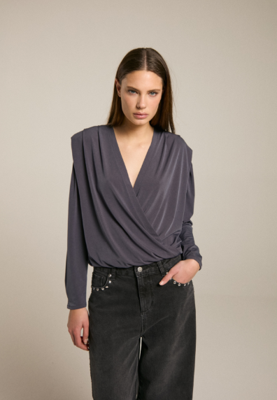 Flowy cross-over top