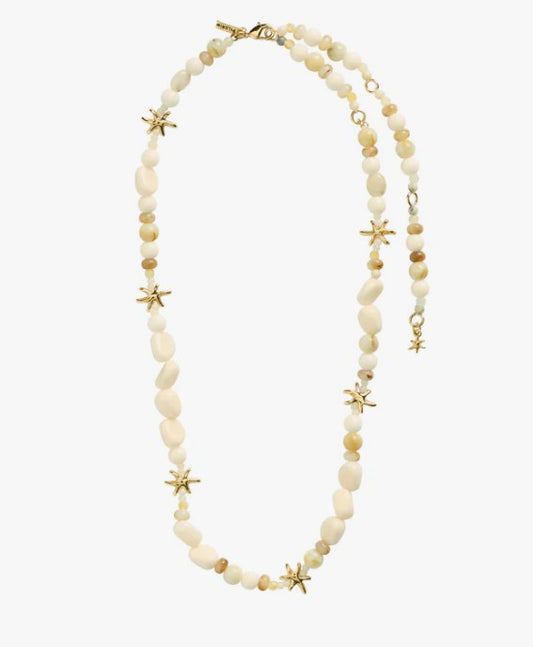 PRISM necklace white/gold-plated