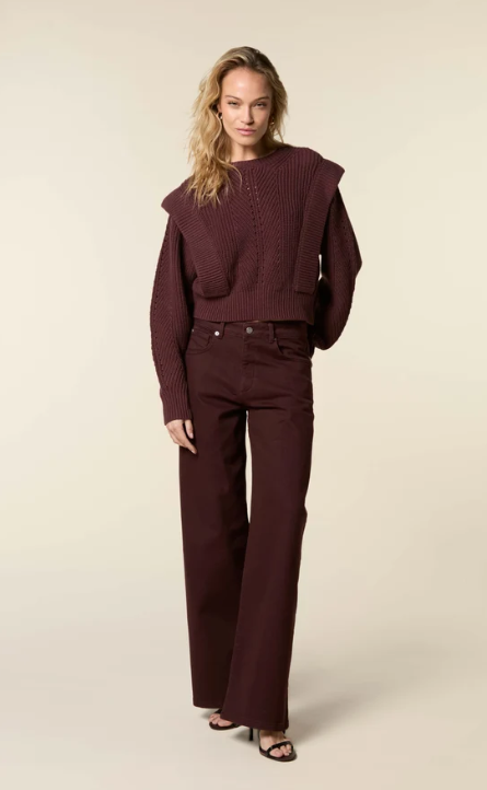 Knitted Sweater With Shoulder Detail
