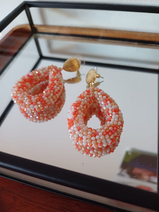 Earrings  orange dip