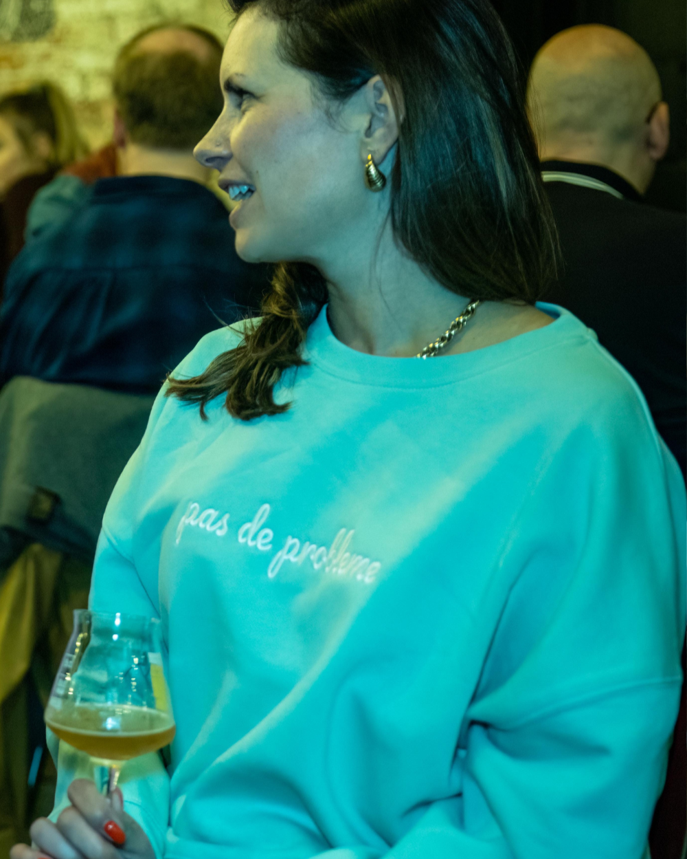 Green sweater Pas de problème