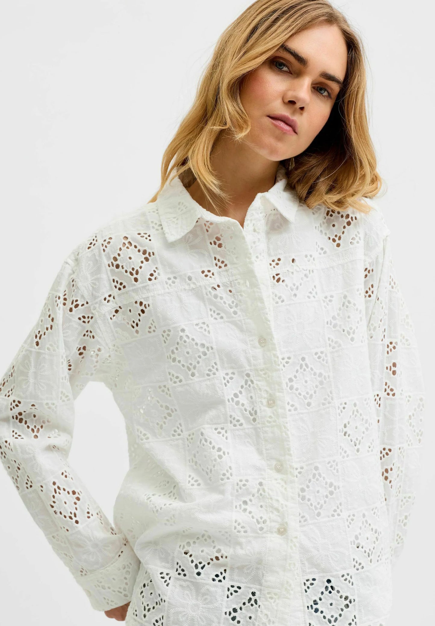 JXFREYA MILLIE BRODERIE LS SHIRT PNT