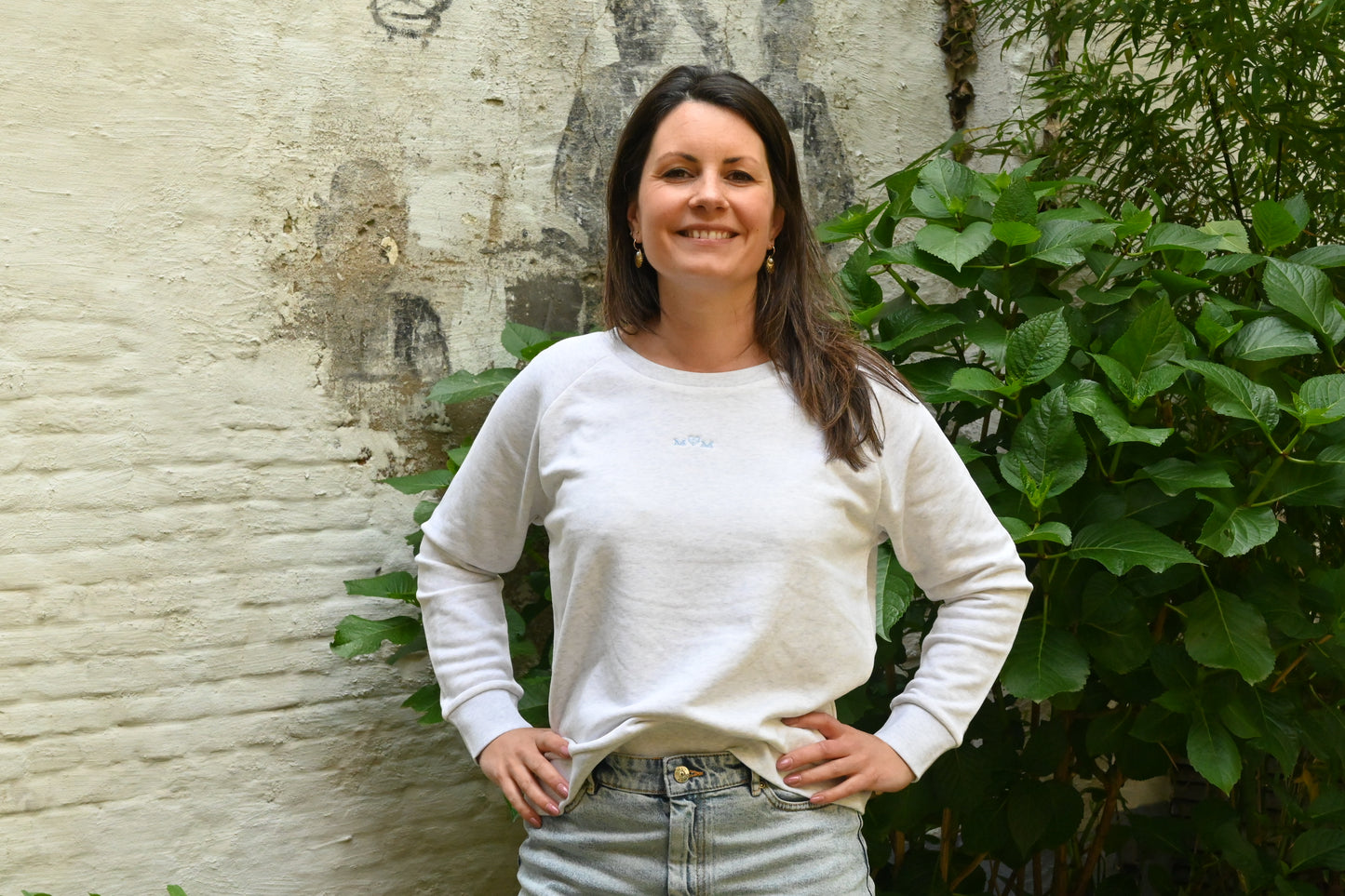 MOM sweater (grey & blue)