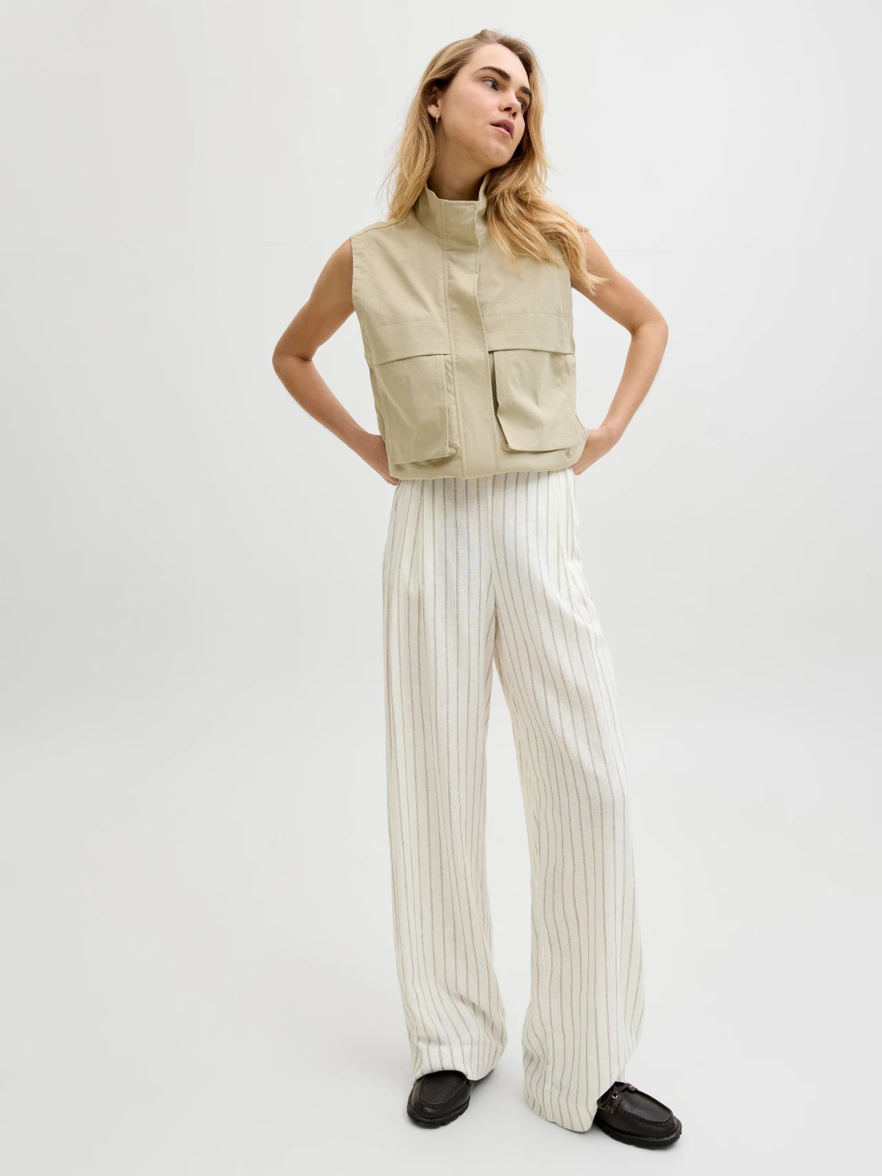 JXALMIRA LINEN BLEND HW PANT WVN LN
