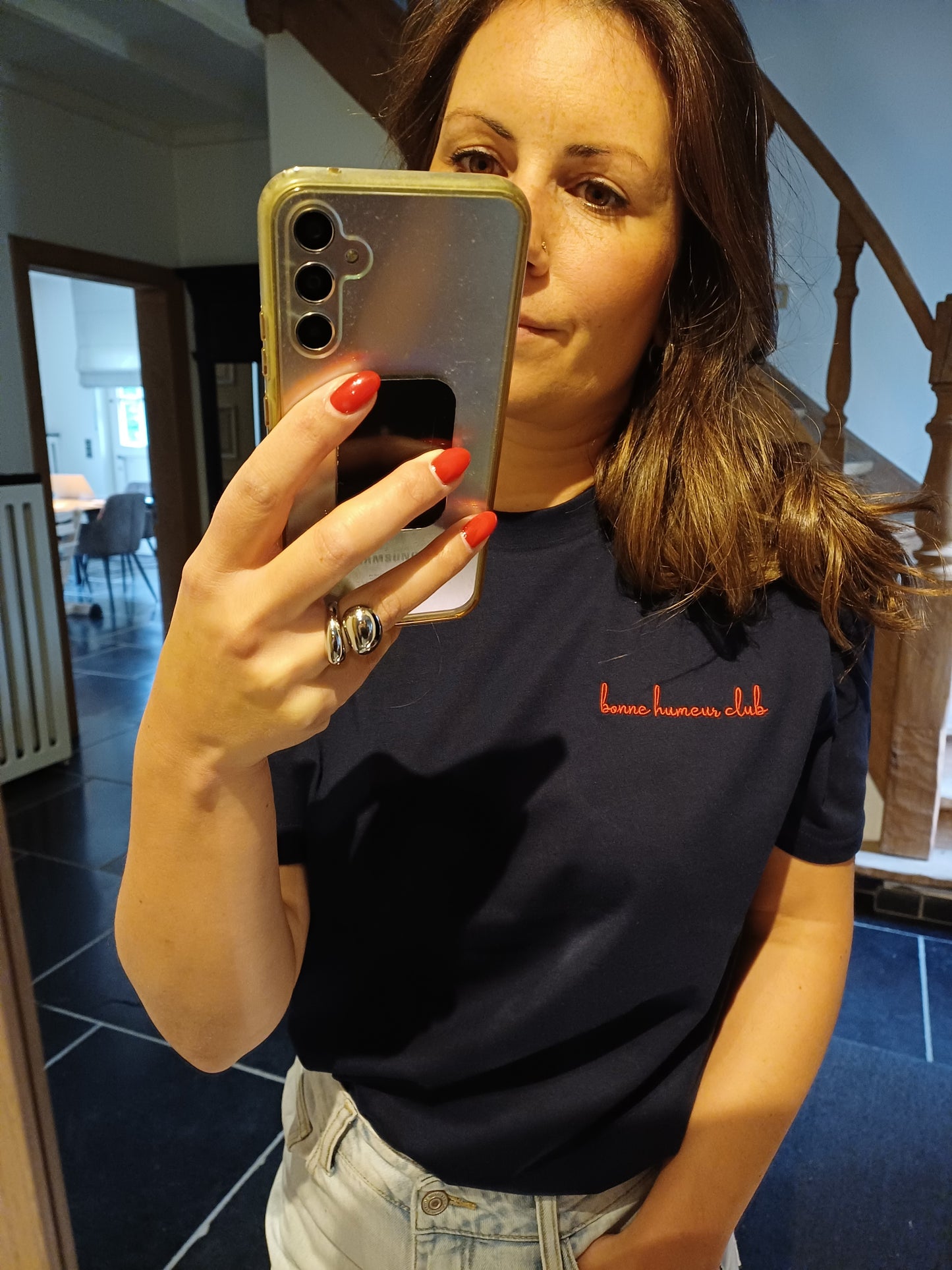 T-shirt bonne humeur - oversized fit french navy