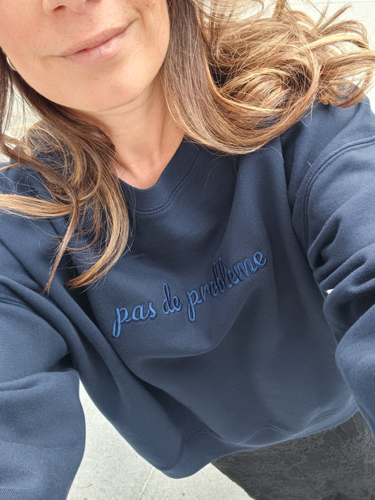 Sweater pas de problème - French navy