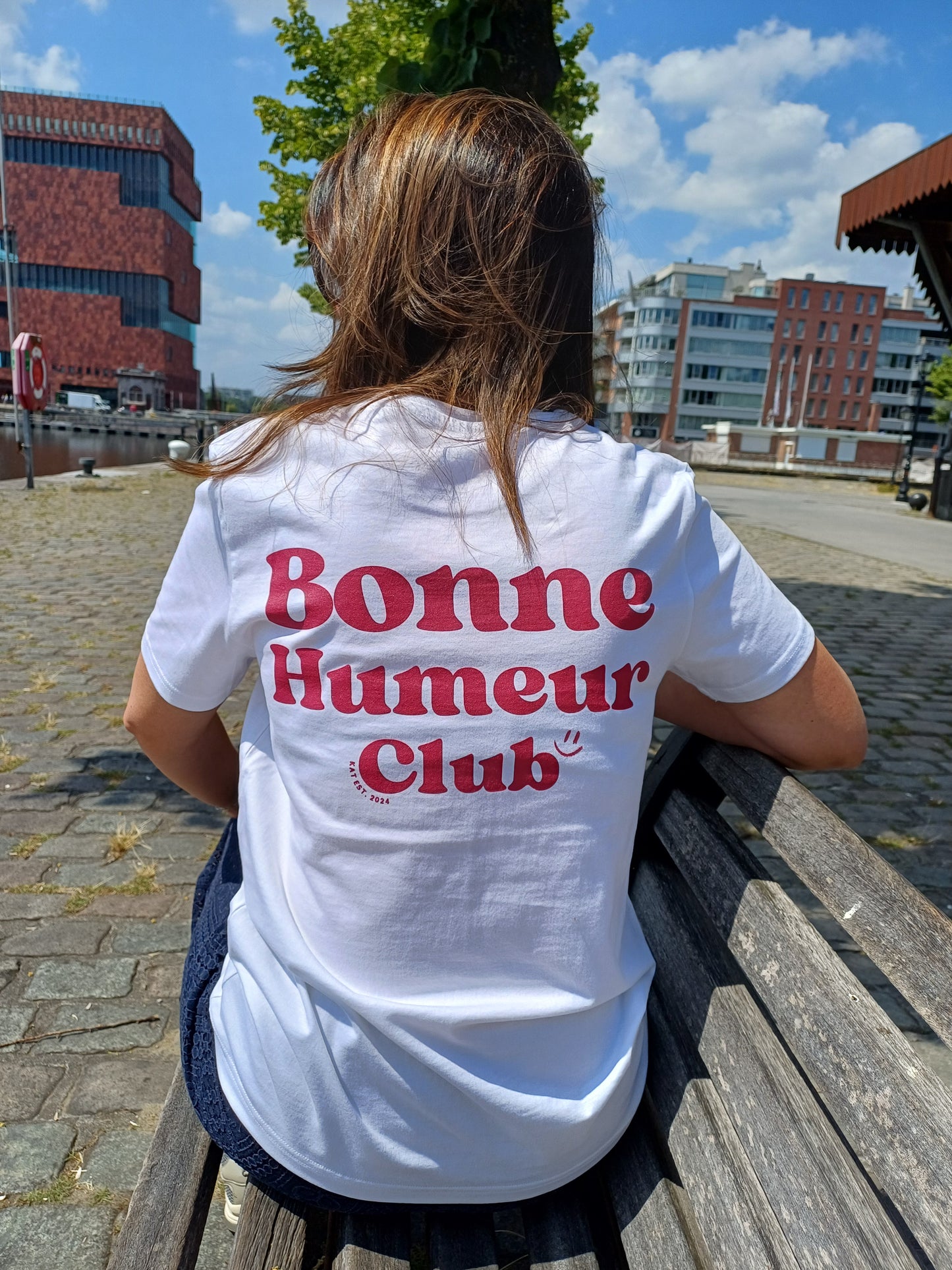 T-shirt white bonne humeur