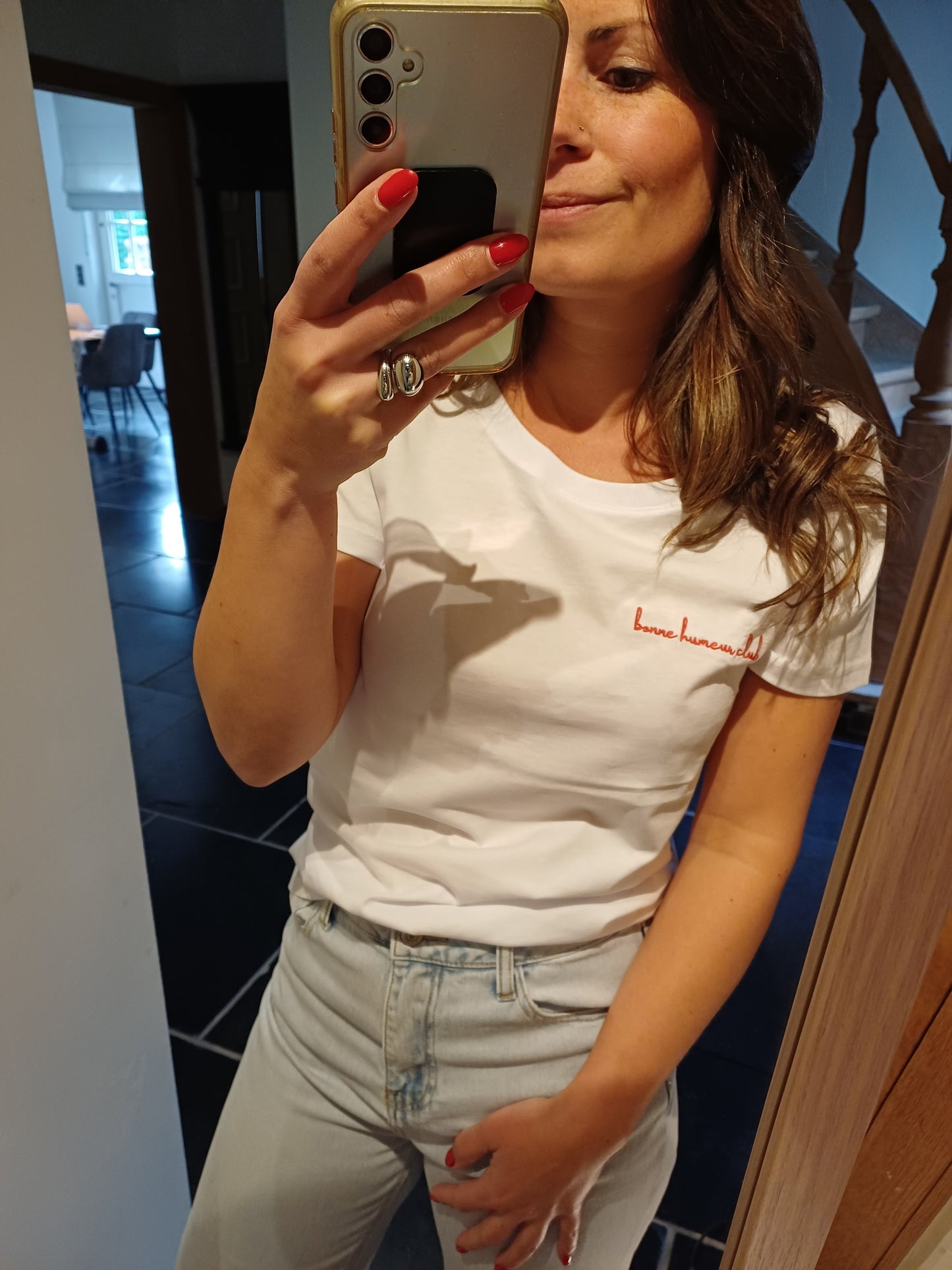 T-shirt bonne humeur - classic fit white