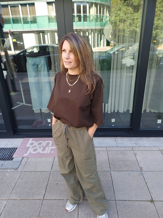 Oversized Tee - Dark Brown