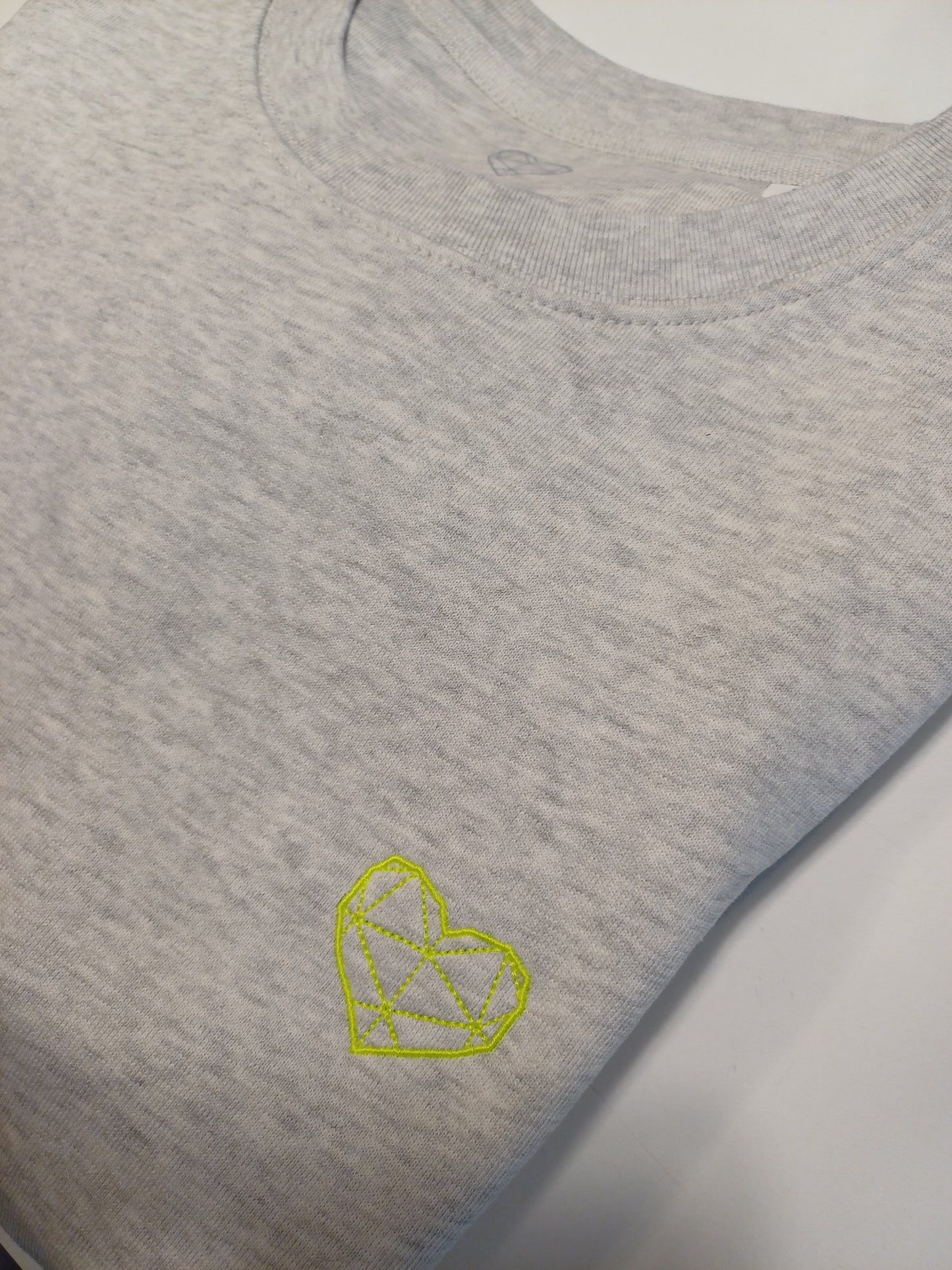Sweater heart - Cool grey fluo