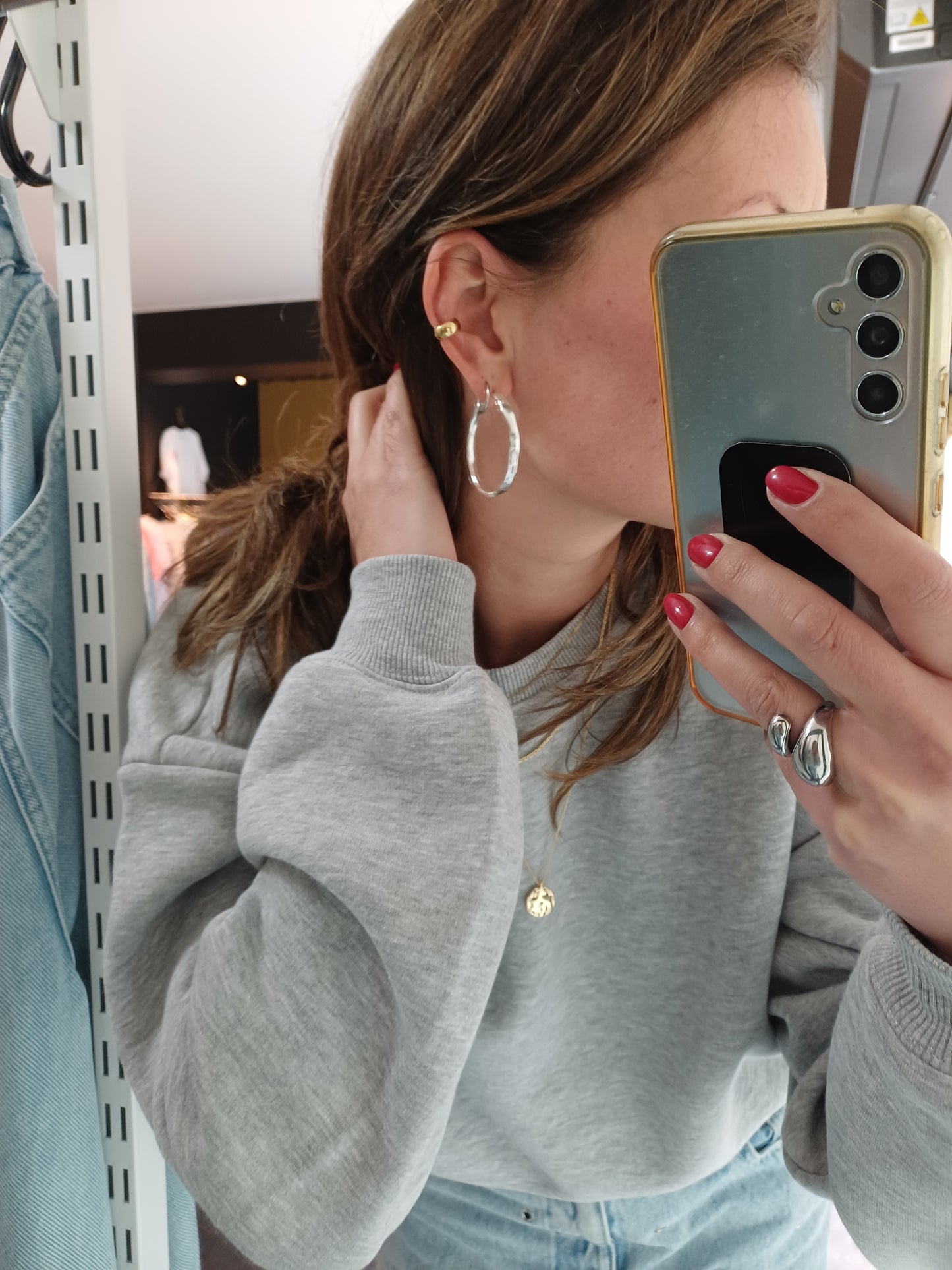 HUDSYN ear cuff, 2-in-1 set, gold-plated