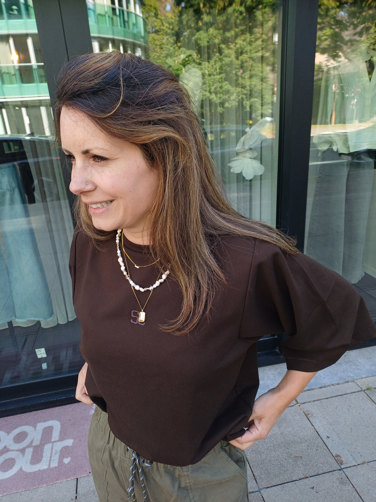 Oversized Tee - Dark Brown