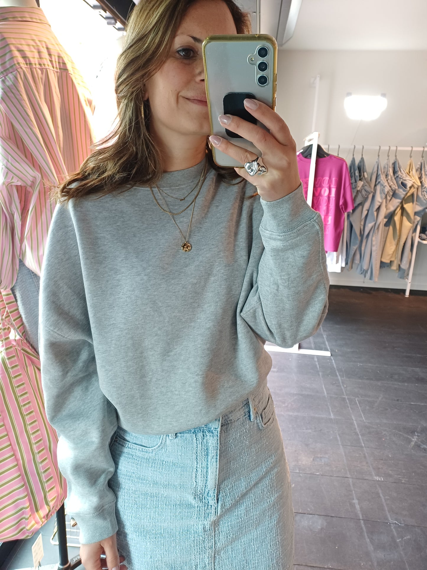 Sweater bonne humeur heather grey