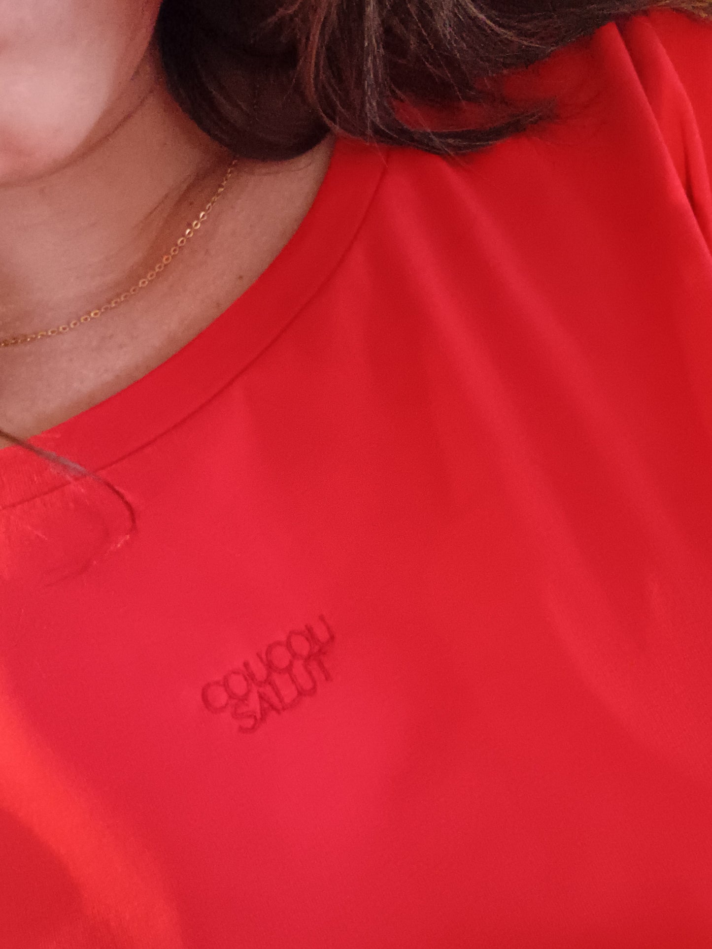 T-shirt COUCOU SALUT classic red