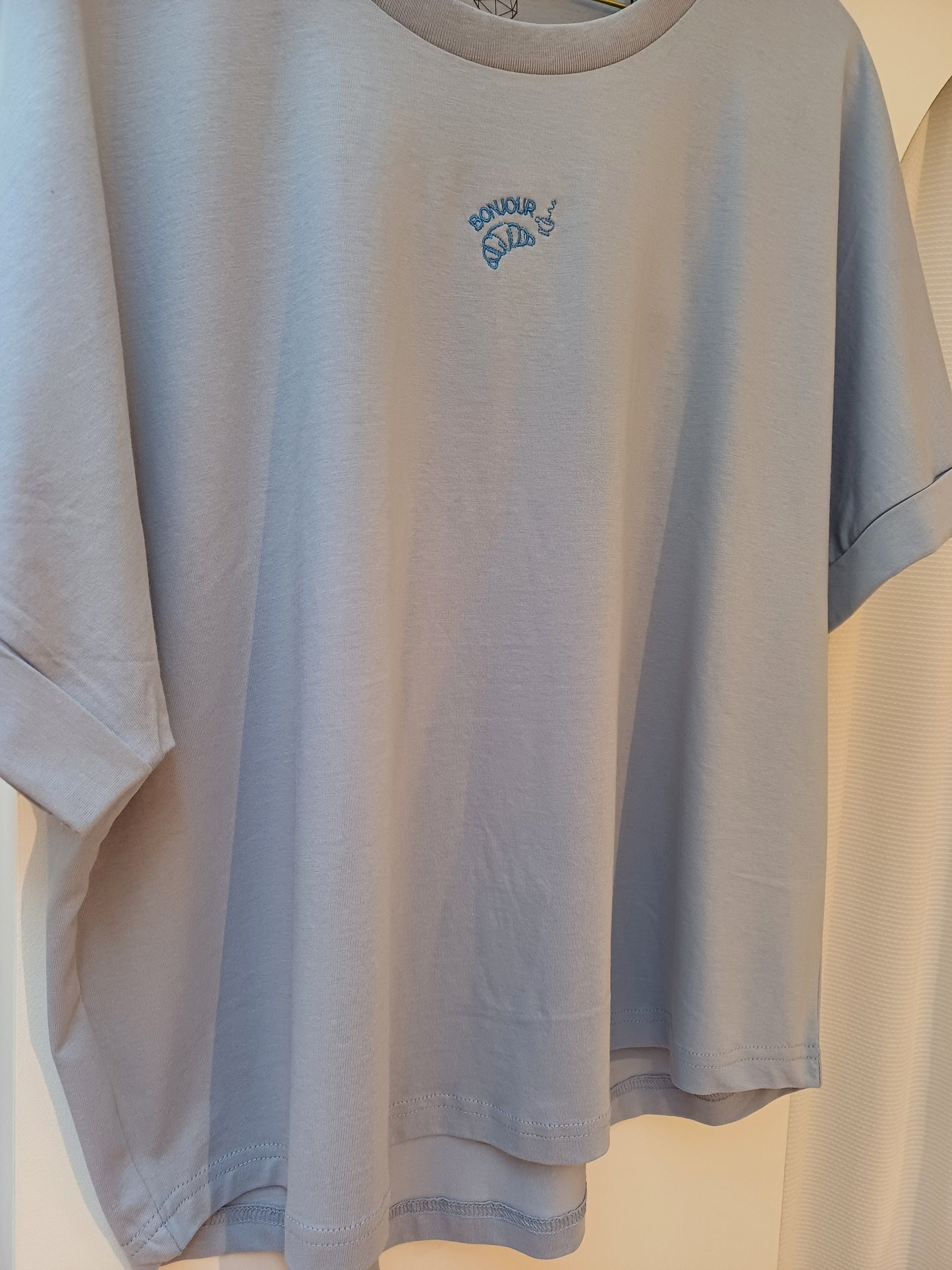 T-shirt BONJOUR soft blue