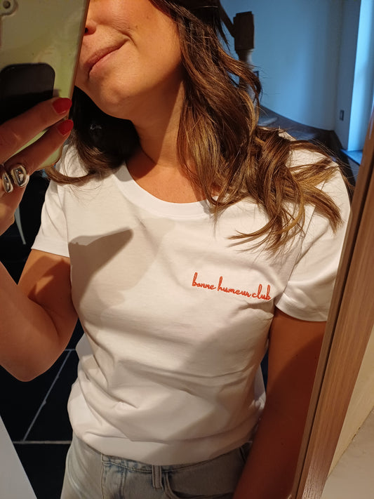 T-shirt bonne humeur - classic fit white