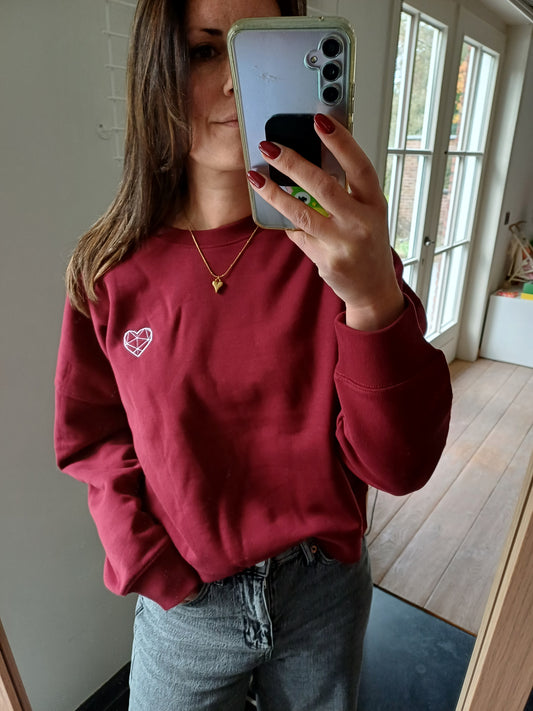 Sweater heart - Burgundy