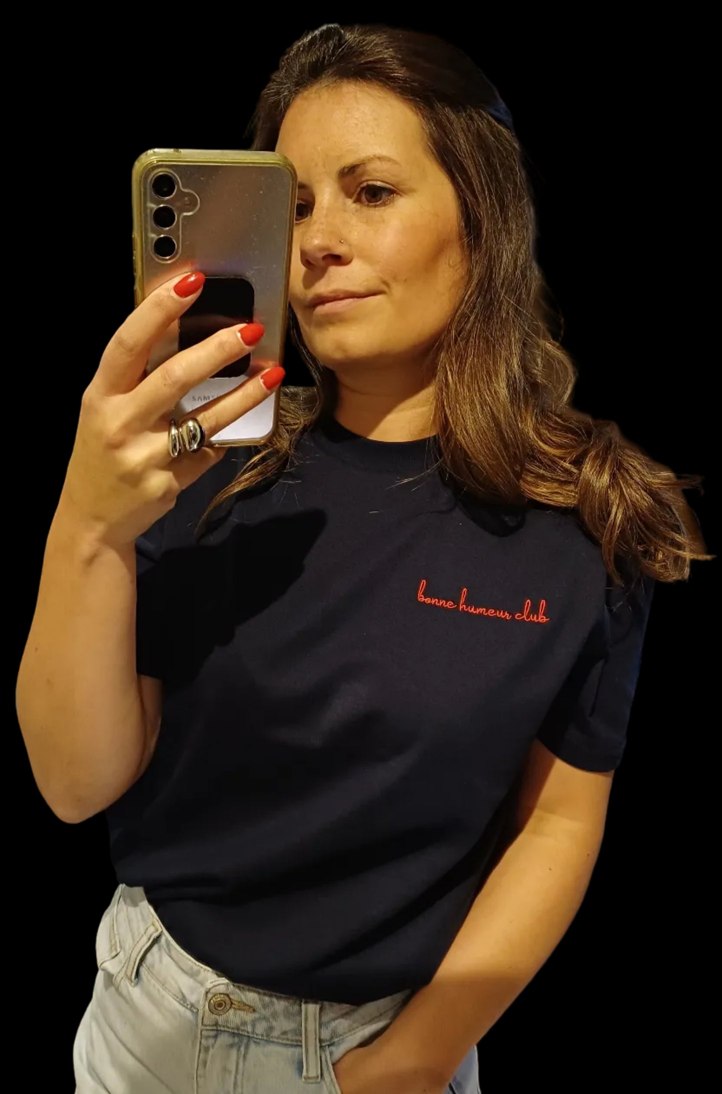 T-shirt bonne humeur - oversized fit french navy