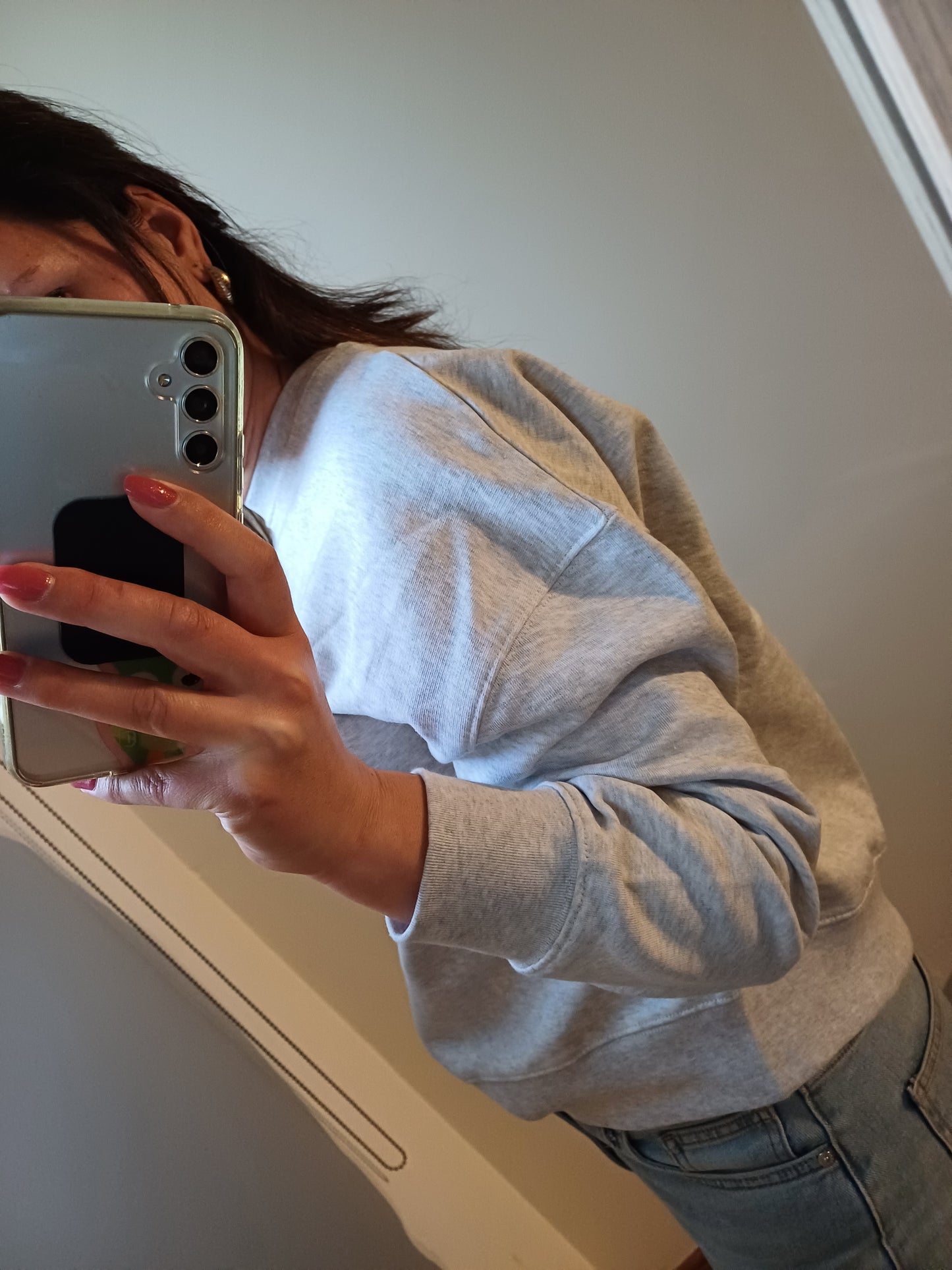 Sweater heart - Cool grey fluo