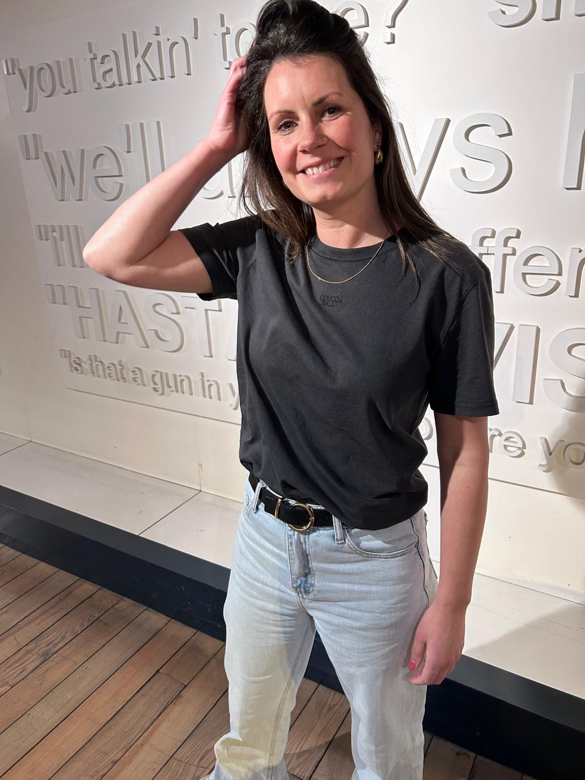 T-shirt COUCOU SALUT vintage black