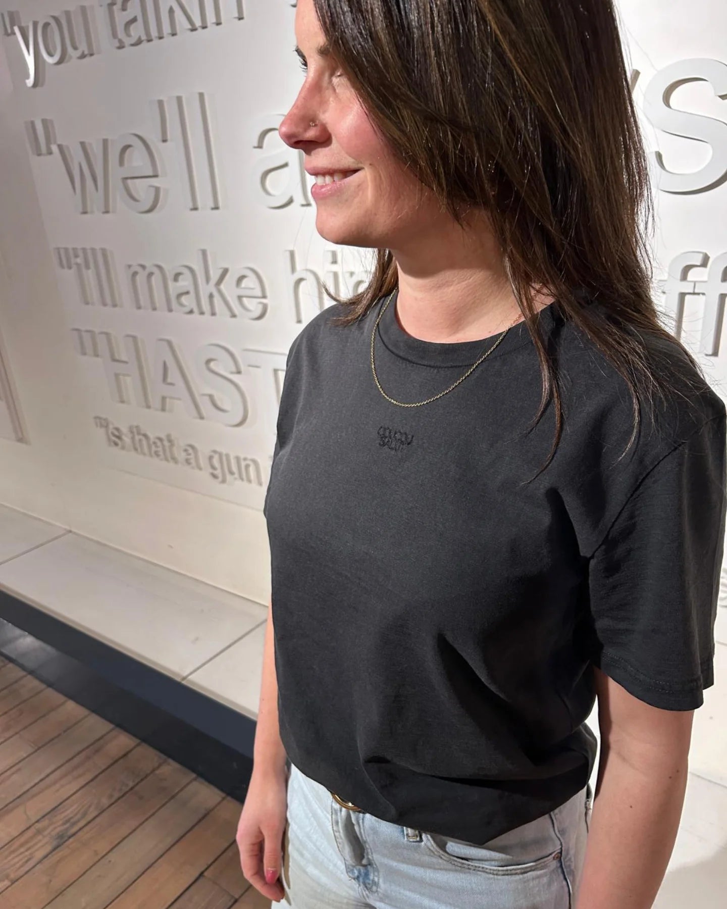 T-shirt COUCOU SALUT vintage black