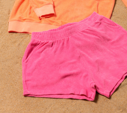 Terry shorts candy rose